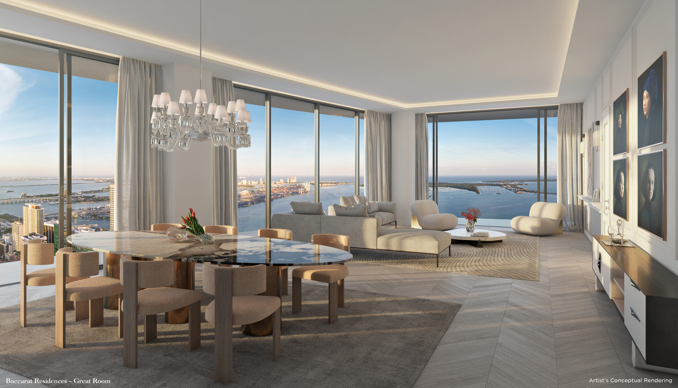 Baccarat Residences Miami - Chatburn Living - Great Room